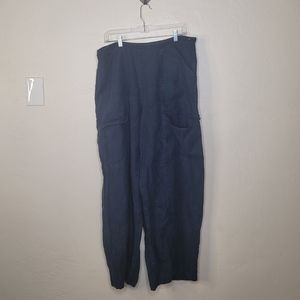 Flax linen cargo pants